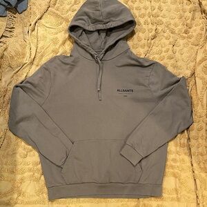 All Saints Charcoal Hoodie for Men/W